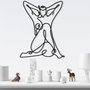 Wallity Geometric Nude Woman Escultura de Pared Negra